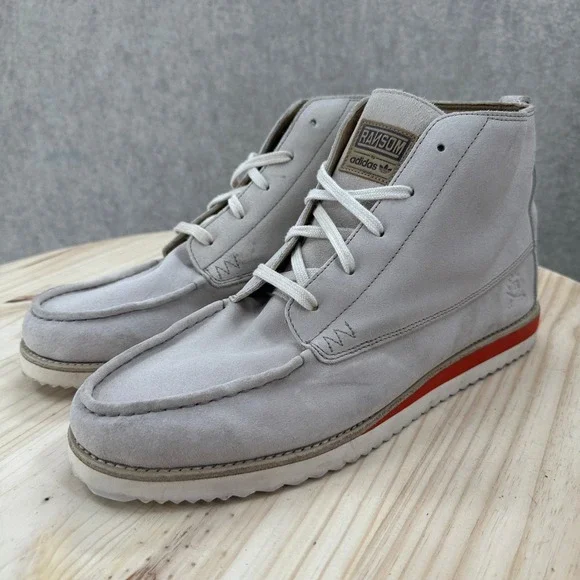 Adidas x Ransom Grey Suede Moc Toe Chukka Boots‎ 11 Red Stripe Sole