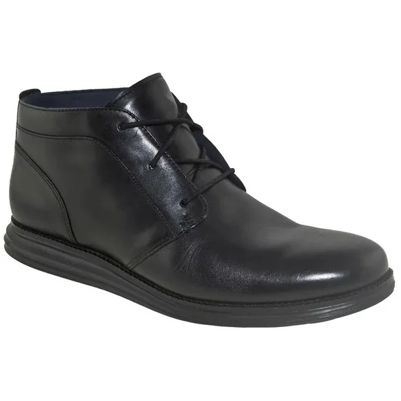 COLE HAAN ORIGINALGRAND CHUKKA  BOOTS  Men's‎ Size 11.5 M  BLACK LEATHER