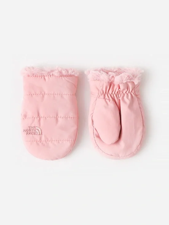 The North Face Kids Girls' Littles Mossbud Swirl Mitt Blush Pink Quilted Mittens