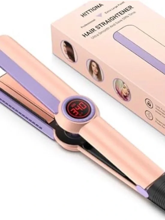 HITTIONA Flat Iron Hair Straightener – 1.75” Ceramic Infrared Ionic Flat Iron
