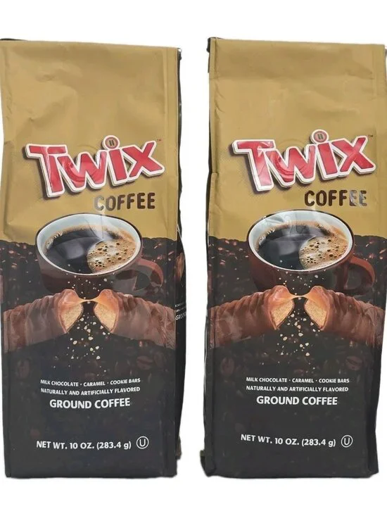 Twix Milk Chocolate Caramel Cookie Bar Flavored Ground Coffee 10 oz 2-PACK