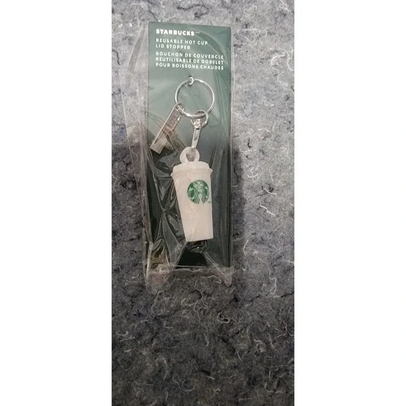 Starbcks Key Chain or‎ Hot Cup Stopper White