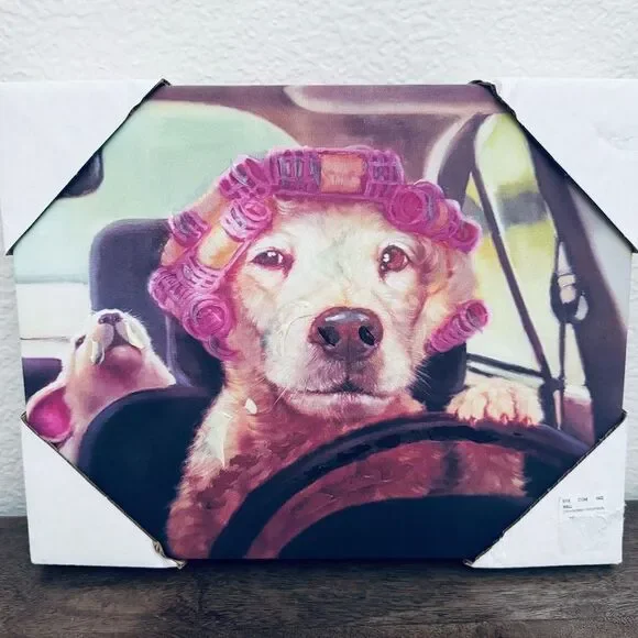 Cute Funny Motherhood Dog & Puppies Canvas Wall Art Decor