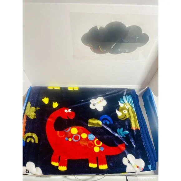 Worlds Softest Baby Blanket Dinosaur With Gift Box Baby Shower Great Gift NIB