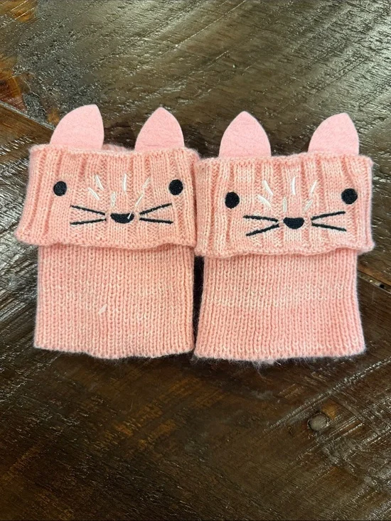 Kids Pink Cat leg Warmers -new without tags