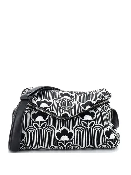 Prada Signaux Shoulder Bag Jacquard #229977P13B