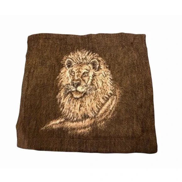 Vintage Biederlack Reversible Soft Lion‎ Pillow Case NWOT Made In USA
