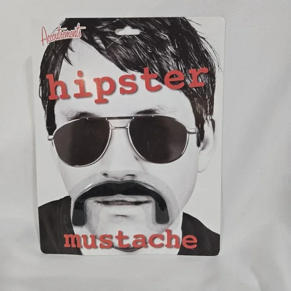Accoutrements Costume Mustache Hipster | New Old stock New with Blemish
