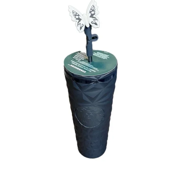STARBUCKS TUMBLER‎ HALLOWEEN 2025 BLACK BUTTERFLY PRIZM GLOW-IN-THE-DARK TUMBLER