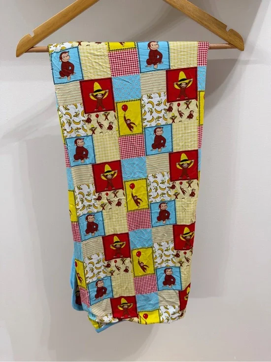 Kyte BABY Curious George Patchwork Baby Blanket - Red, Yellow, Blue