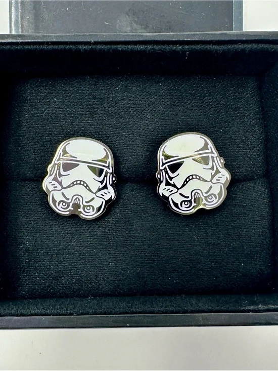 Stormtrooper Helmet Cufflinks Silver Disney Star Wars