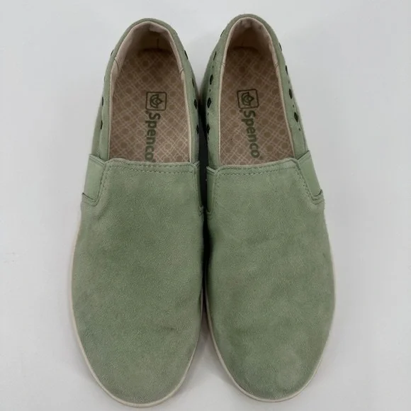 Men's Slip-On Casual Shoe in Sage Green