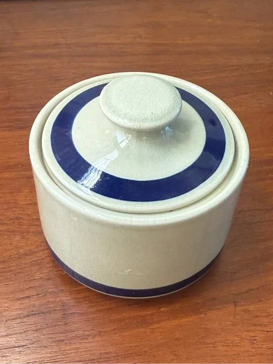 Vintage Japanese Stoneware Sugar Jar