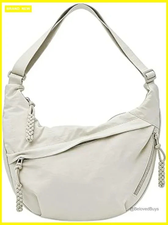Nylon Slouchy Crescent Hobo Bag Crossbody Shoulder Tote Lightweight Travel Purse