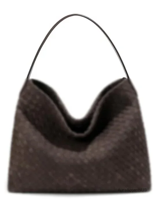 Faux Suede Woven Hobo Bag Shoulder Tote Satchel Purse Work Travel