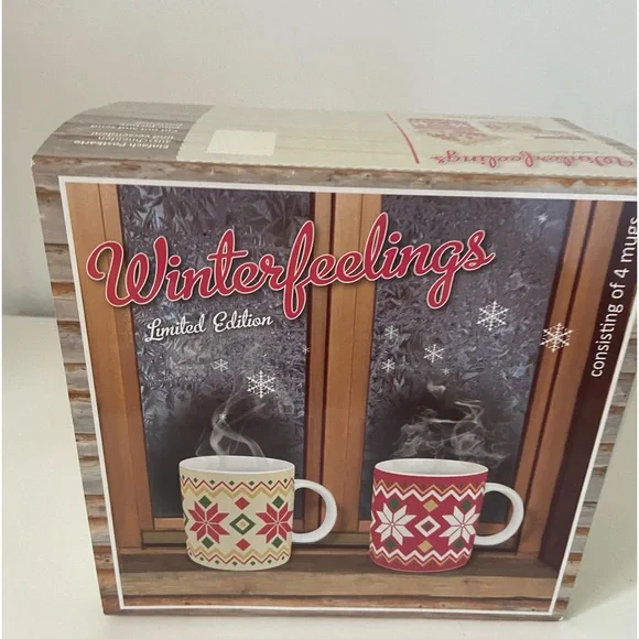 Konitz Christmas coffee mug set of 4