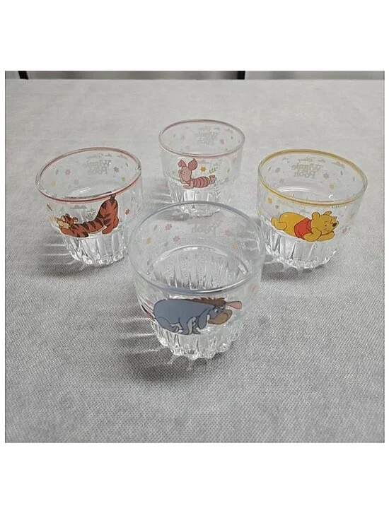 Disney Set Of 4 Winnie The Pooh Glasses Celebrate Friends