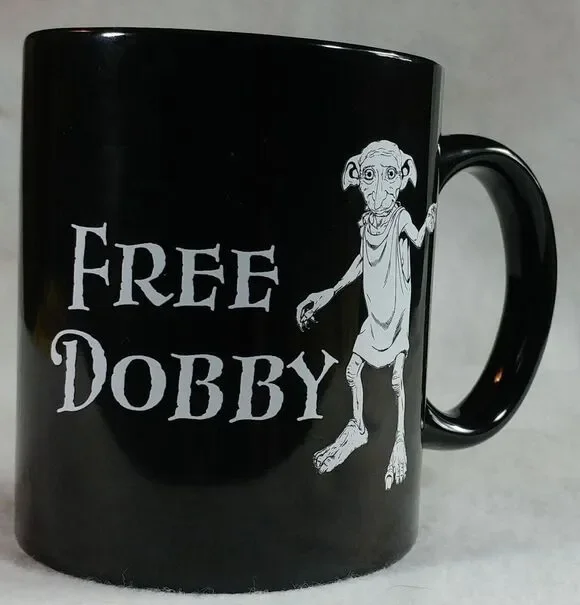 Harry Potter Free Dobby 12 oz Coffee Mug Black Paladone House Elf
