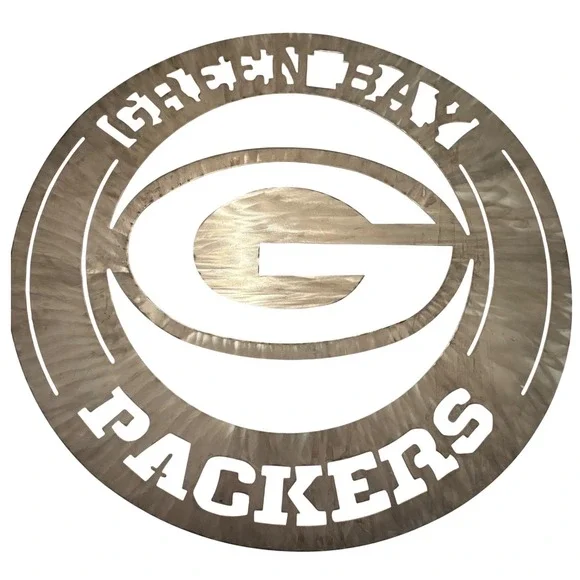 Handmade GREEN BAY Packers Metal Wall Art Sign‎ NFL Football Home Decor 16x17