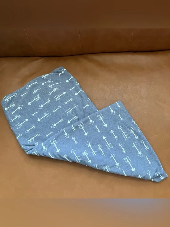 Wonder Nation Arrows Large Baby Swaddle Grey Jersey Knit Blanket 41” by 45”