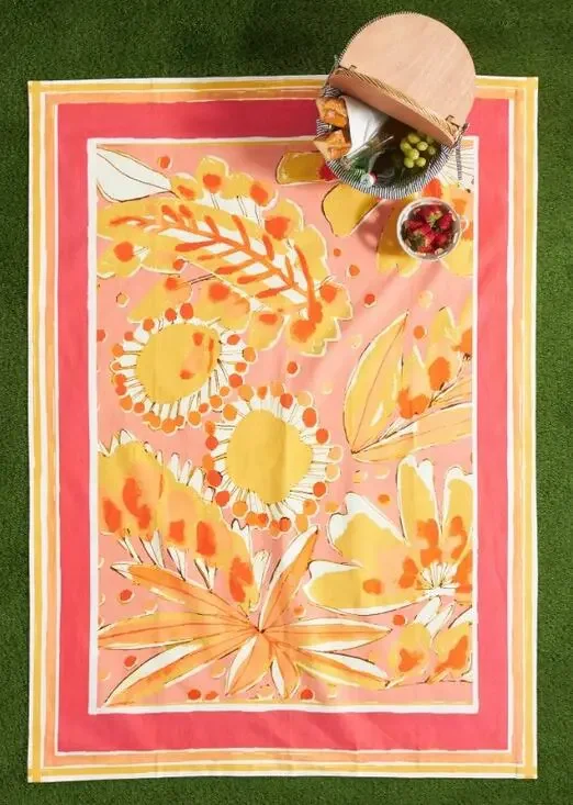 Vera for Anthropologie Perennial Picnic Blanket