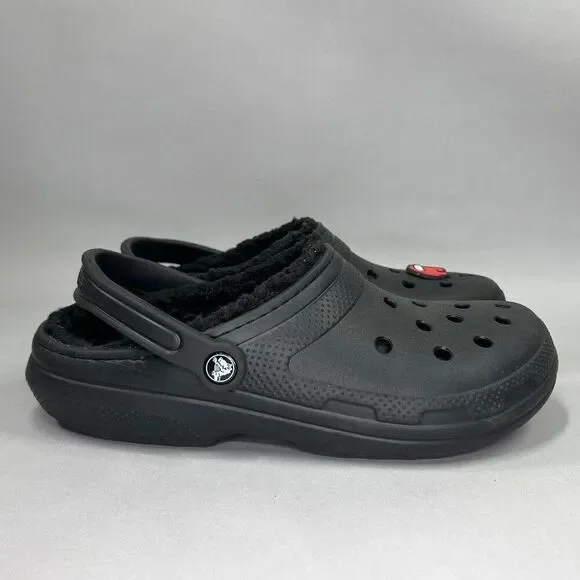 Crocs Men's Size 10 Black‎ Classic Lined Clogs
