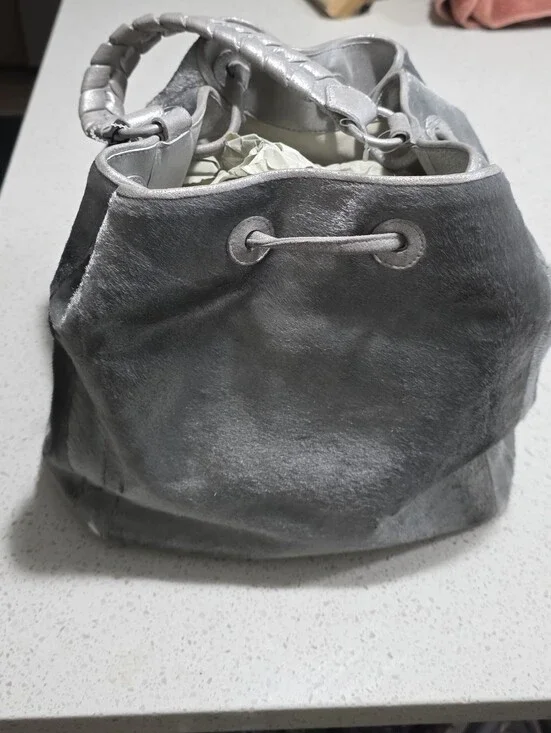 Nancy Gonzalez Handbag Silver Knot Handle Body Purse