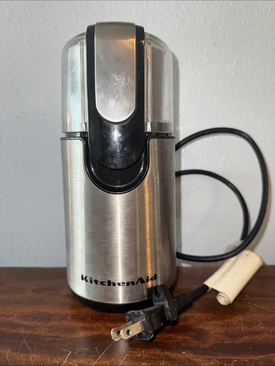 KitchenAid Stainless Steel Blade Coffee Grinder BCG1110B  4oz. Grind Bowl