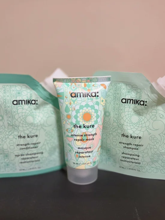 amika: Shampoo & Conditioner & the kure Intense Strength Repair Mask