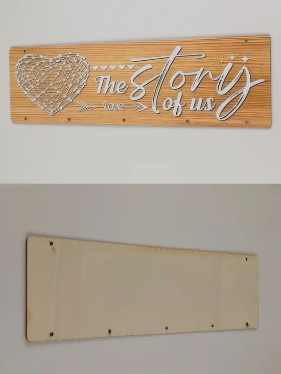 The Story of Us Photo Display Board Farmhouse Wall Decor