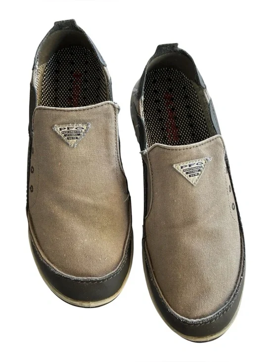 Columbia Bahama Vent PFG Boat Shoes Beach Boating Fishing Gray Blue Size 9.5