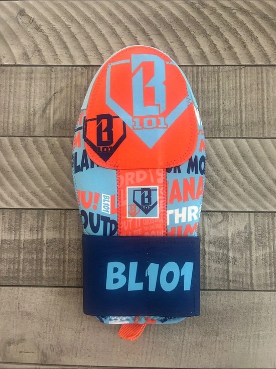 BL101 Kids Orange & Light Blue Swim Mitt - Secure Grip for Water Play