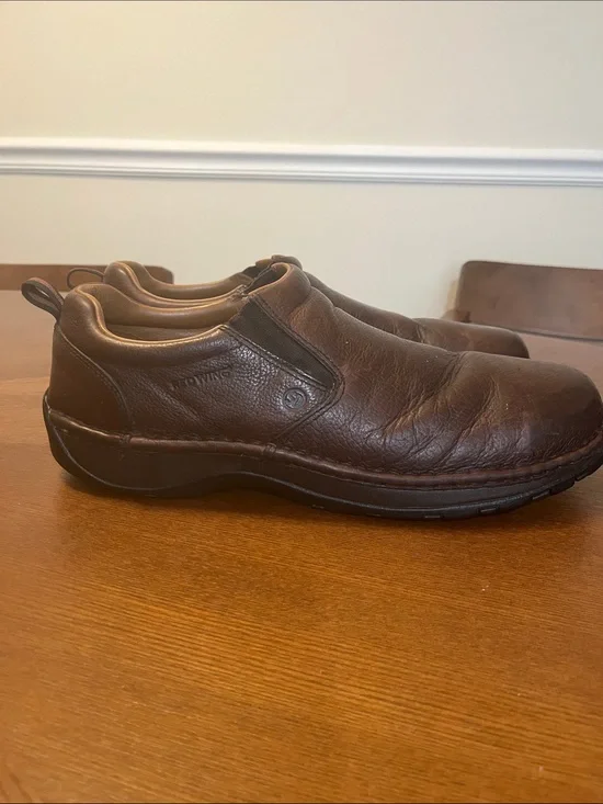 Red Wing Shoes Stitchmax Brown Leather Steel Toe Loafers Size 12