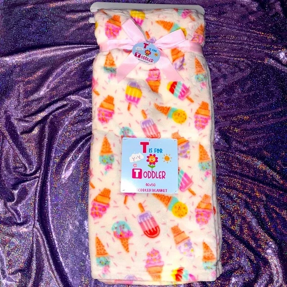 Kids Ice Cream Throw Blanket