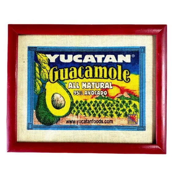 Yucatan Guacamole Avocado Retro Burlap Sack 12
