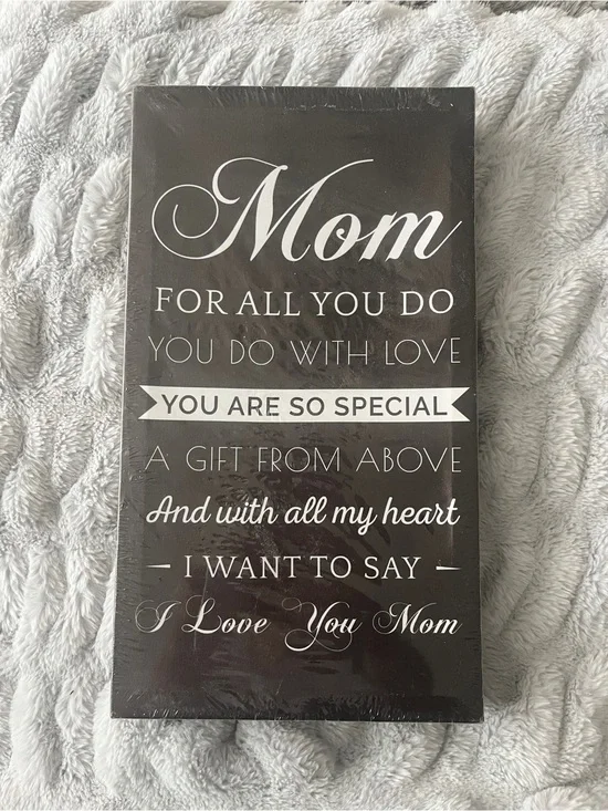 Mom Wall Plaque - Black and White Inspirational Sign