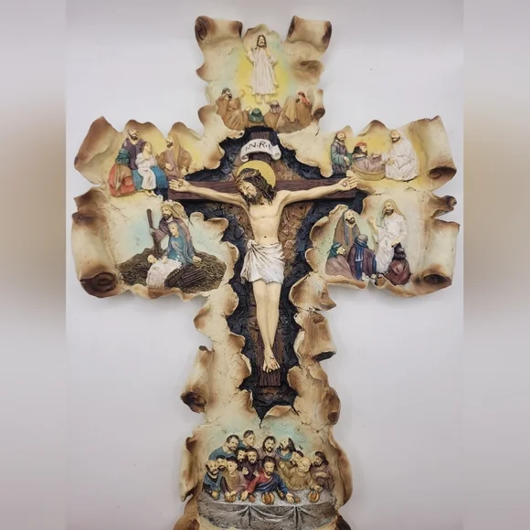Rustic Religious Wall Cross Decor