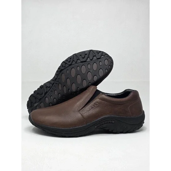 Merrell Jungle Moc Mens Size 12 US Brown Leather Slip On Loafer Shoes J63883