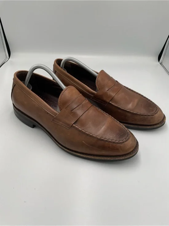 Allen Edmonds Nomad Penny Loafer Coffee Brown Leather Mens Dress Shoes 10 EEE