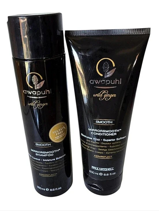Paul Mitchell Awapuhi Wild Ginger MirrorSmooth Shampoo 8.5oz & Conditioner 6.8oz