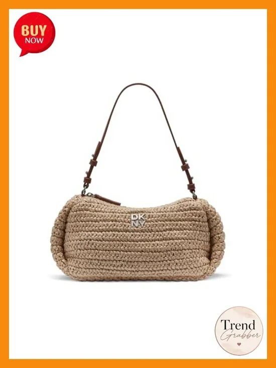Hobo Shoulder Bag with Zipper Closure, Paper Material, 2 Compartments