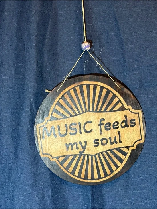 Rustic Black & Natural Wood 12’' Wall Plaques (choose one)