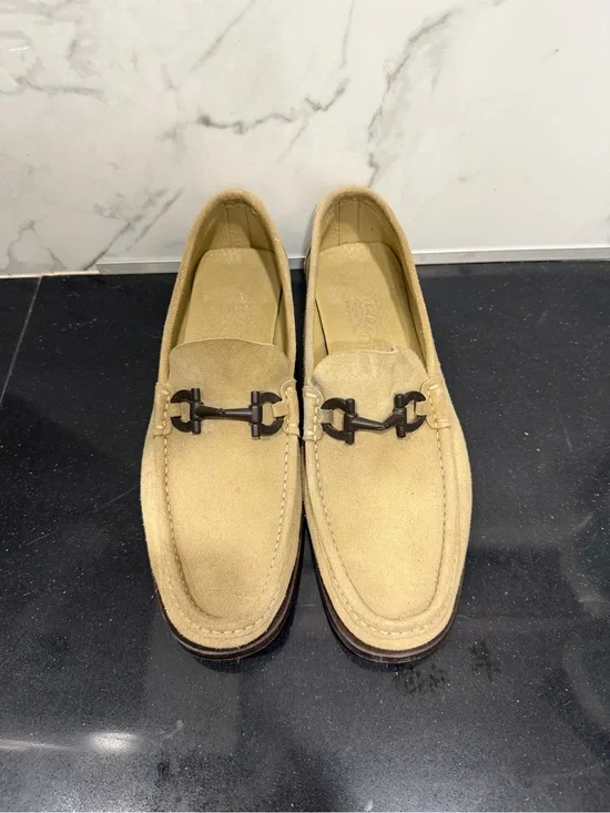 Salvatore Ferragamo men’s shoes horse bit suede Loafers size 10.5