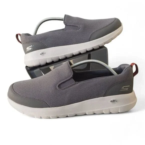 Skechers GOwalk Max Clinched Slip-on Comfort Shoes Grey 216010WW‎ Men's 11WW