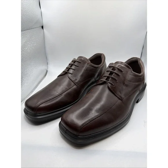 ECCO Men's Helsinki Bike Toe Lace Up Mink Oxfords Dress Shoes Size 11-11.5 New