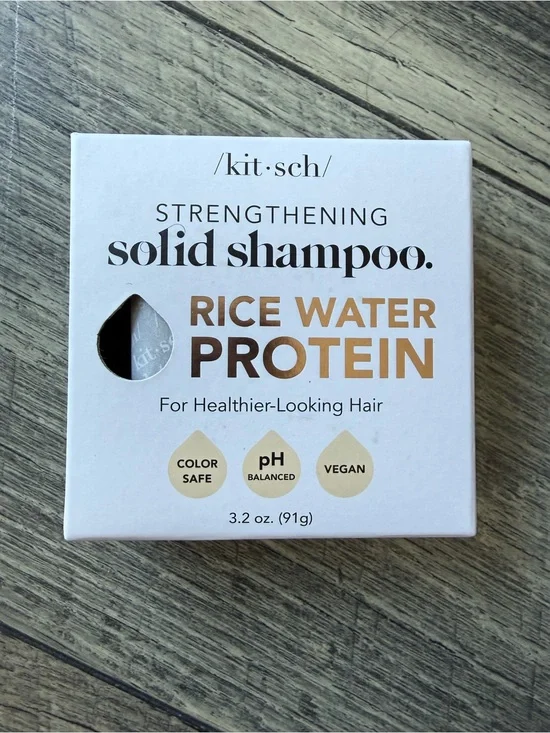 NEW Kitsch Rice Water Protein Strengthening Solid Shampoo Bar 3.2 oz