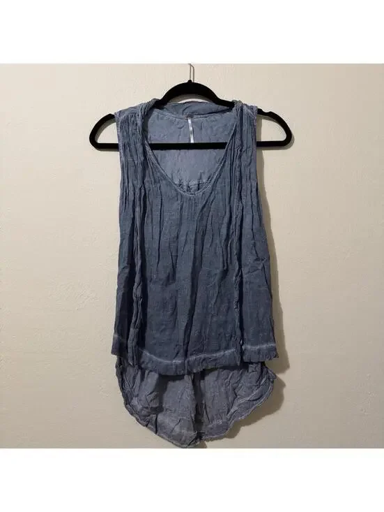 Free People blue tank top
