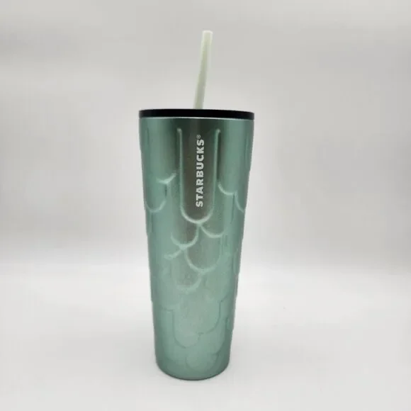 Starbucks Mermaid Siren Tail Scale Venti SS 24oz Tumbler Cold Cup‎ New