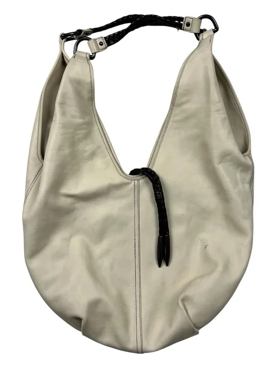 Kenneth Cole New York Cream Leather Hobo Bag