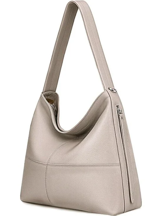 Stylish Genuine Leather Hobo Bag for Women | Versatile Crossbody & Tote with 2